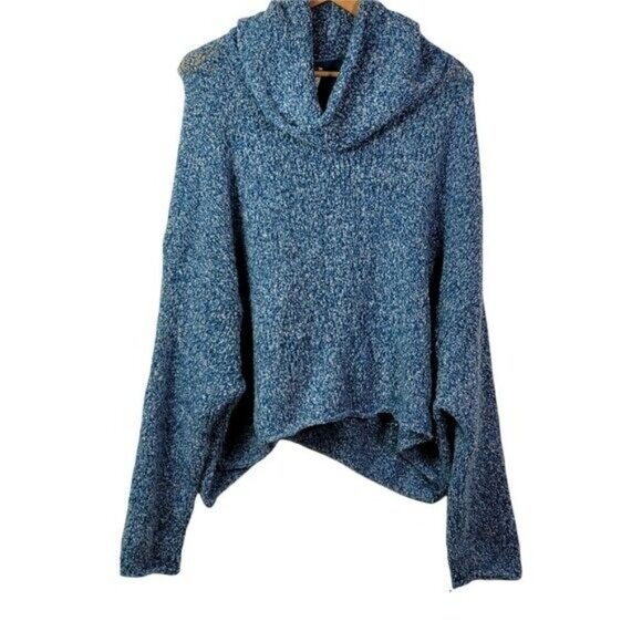 Free People Blue Marine BFF With Cowl Neck Sweater - Picture 3 of 9